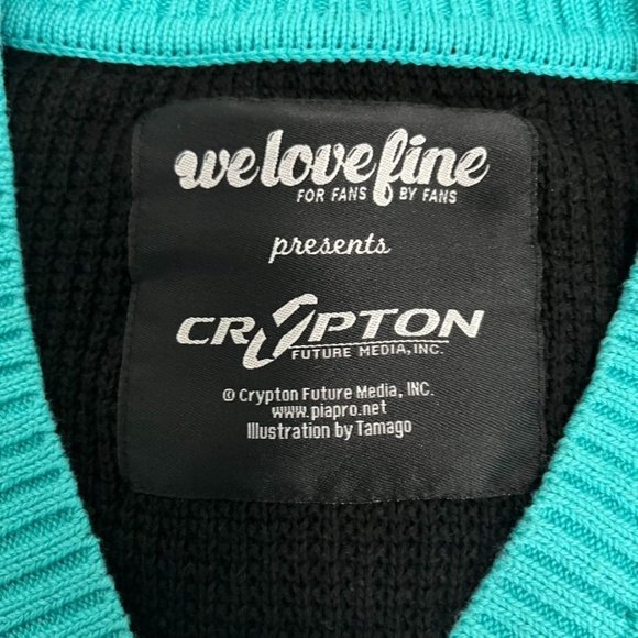 We Love Fine Crypton Hatsune Miku Vocaloid Cardigan Sweater Costume Cosplay C99 - Picture 5 of 6